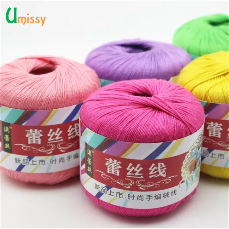 2pcs 100% Cotton Combed Yarn for Hand Knitting Fine Soft Thin Organic Yarn Dye Colorful Yarn Crochet
