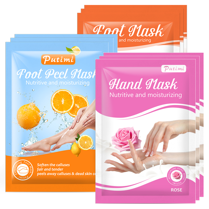 PUTIMI 3pack Moisturizing Hand Mask Spa Gloves Exfoliating Hand Patches Gloves Whitening Mask Peeling Foot Mask Remove Dead Skin