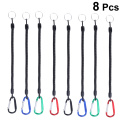 8Pcs Colorful Fishing Lanyards Boating Fishing Ropes Secure Pliers Lip Grips Tackle Fish Tools