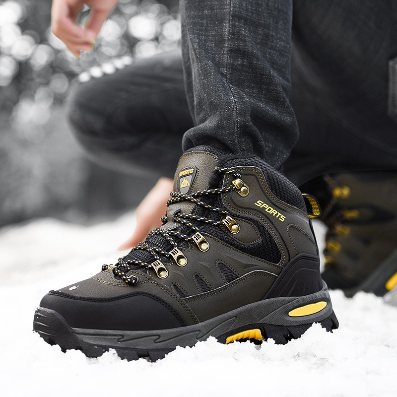 Unisex Snow Boots Warm Plush Men's Boots Waterproof Non-slip Winter Boots Outdoor Men Hiking Boots Work Shoes Men Sneakers 36-46