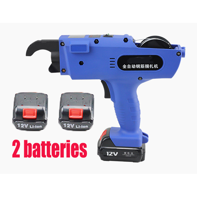 12V Automatic Rebar Tying Machine Rebar tier Binding Machine Wire Knoting Cordless 2 Rechargeable Lithium Battery Electric Tool
