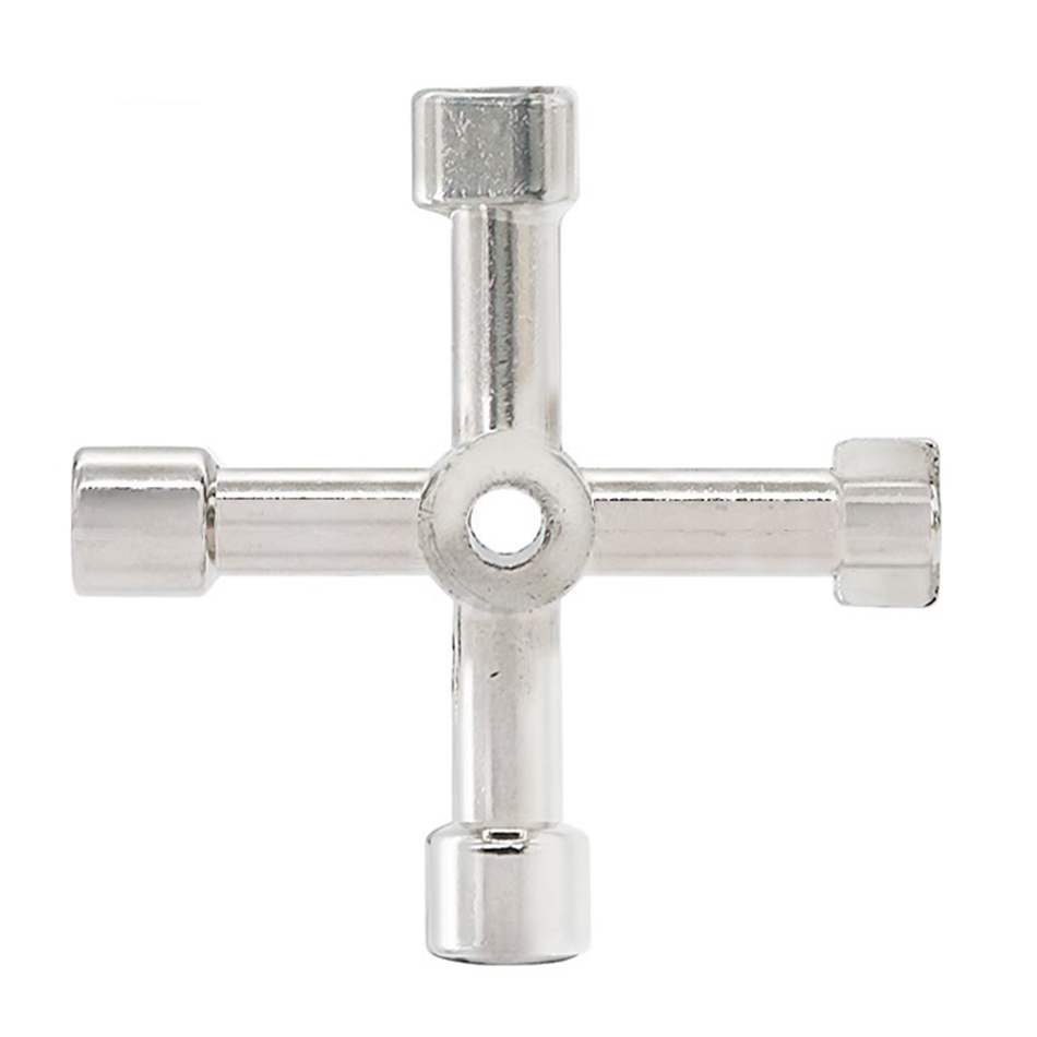 Multifunctional cross triangle key wrench water meter valve square hole key Electric cabinet wrench key