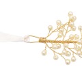 Faux Pearl Hair Accessories Pendant Bridal Headdress Gold Leaf Branch Wedding Hair Accessories Wedding Headwear Accessories.