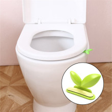 Toilet Lid Lifting Device Green Leaves Toilet Cover Lifting Handle Bathroom Portable Sanitary Closestool Seat Cover Lifter