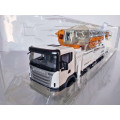 Exquisite Alloy Model 1:38 Scania Truck Tractor Zoomlion 64X-6RZ Concrete Pump Truck DieCast Toy Model for Collection Decoration