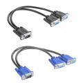 VGA VGA Splitter Cable Computer to Dual 2 Monitor Adapter Y Splitter Male to Female VGA Wire Cord for PC Laptop