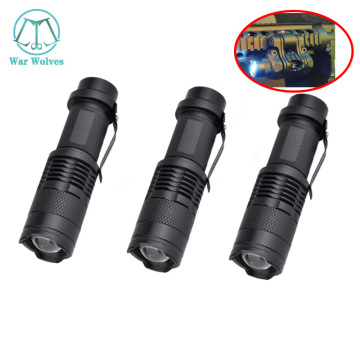 3pcs Softair Airsoft Weapon Light Tactical Army Military Tactical Helmet Light Holder Mini Telescopic Zoom Flashlight for Gun