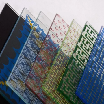 Single Piece Tempered Ceramic Frit Pattern Glass