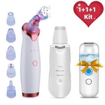 Electric Vacuum Blackhead Blemish Remover Ultrasonic Exfoliator Face Scrubber Pore Acne Cleaning Face Peeling Skin Care Machine