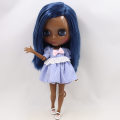 ICY DBS Blyth doll No.BL6221 Blue hair JOINT body Super Black and Tan skin 1/6 BJD Neo 30cm