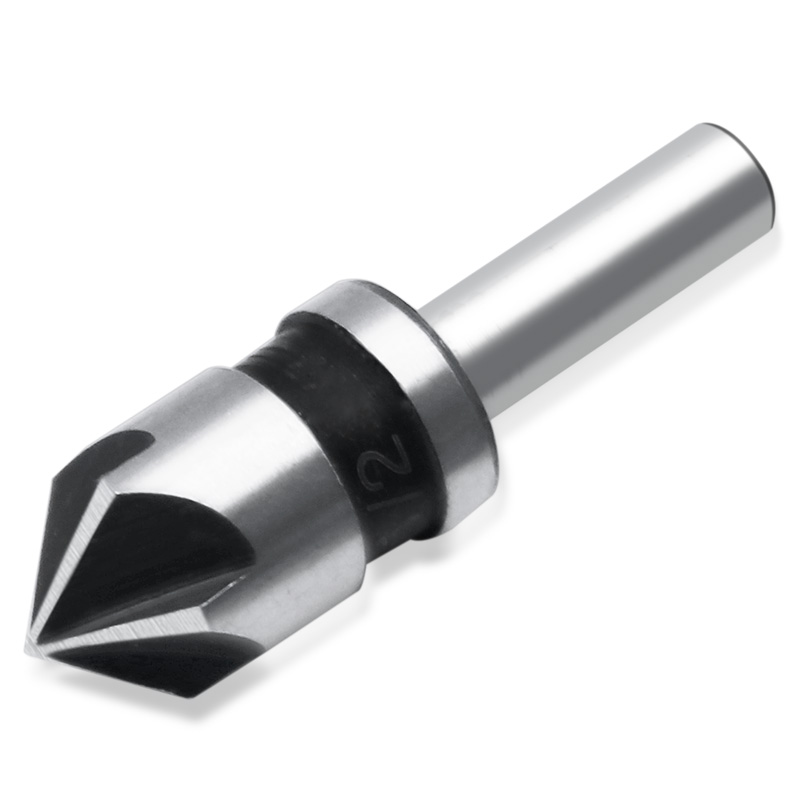 2pcs 5Flute Countersink Drill Bit HSS 82Degree Point Angle Chamfer Chamfering Cutter 1/4" Round Shank For Power Tool