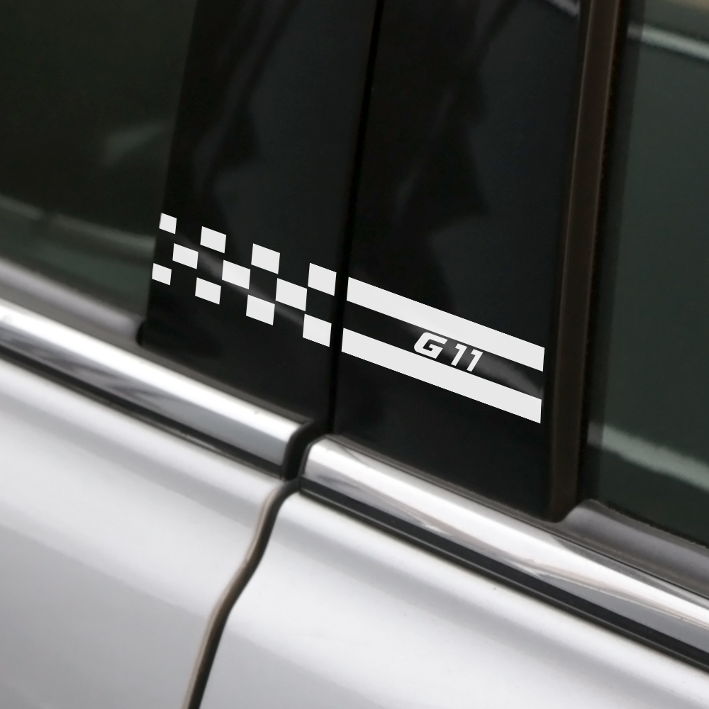 For BMW G30 G20 G11 G01 G02 G05 G06 G07 G08 G12 G14 G15 G16 G21 G31 Automobile DIY Car Accessories 2PCS Car B Pillar Stickers