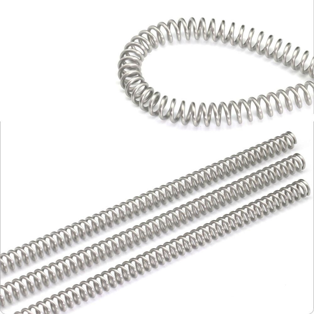 2Pcs 304 Stainless Steel Long Spring Y-type Compression Spring Wire Dia 1.0mm/1.2mm Outer Dia 6-14mm Length 305mm