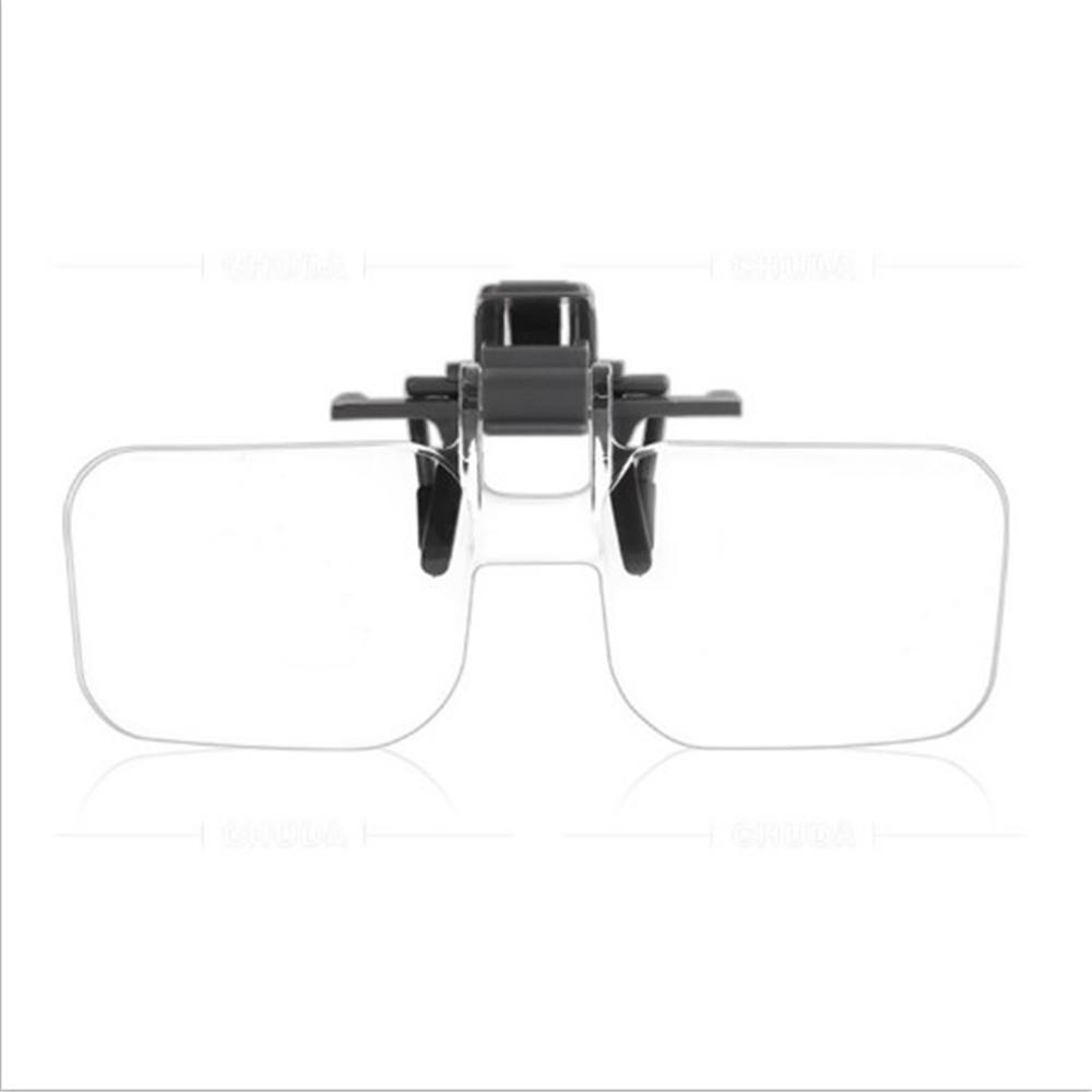 Hot Sale 1xhd acrylic magnifier loupe lens folding magnifying glasses precise flip clip-on eyeglasses Eyewear Accessories Parts
