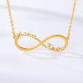 Customized Stainless Steel Infinity Name Necklace Boho Jewelry Personalized Heart Infinity Necklace Bridesmaid Gifts