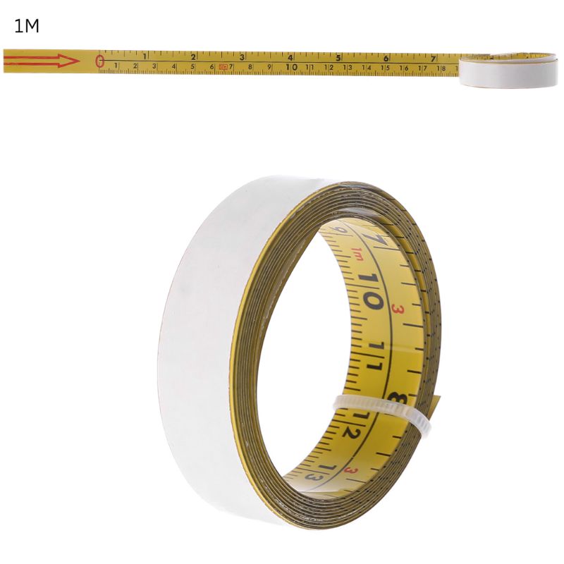 Inch & Metric Self Adhesive Tape Measure Steel Miter Saw Scale Miter Track Ruler For Router Table Saw T-track Woodworking Tools