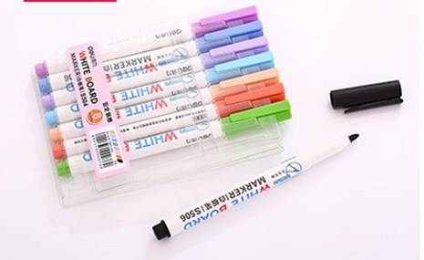 8 Colors Low-Odor Dry Erase Markers, Whiteboard Erasable Marker Pens Set, Ultra Fine Tip, Assorted Colors