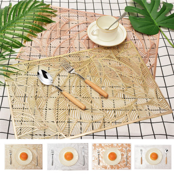 1cs Placemat Heat-Resistant Insulation Table Mats PVC Hollowed-out Coaster Non-slip Pads Coffee Tea Place Kitchen Decor