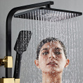 Black GoldenThermostatic Digital Display Shower Faucet Rain Shower Bathtub Faucet Mixer Tap Spray Gun Bdidet Faucet Spout Tap