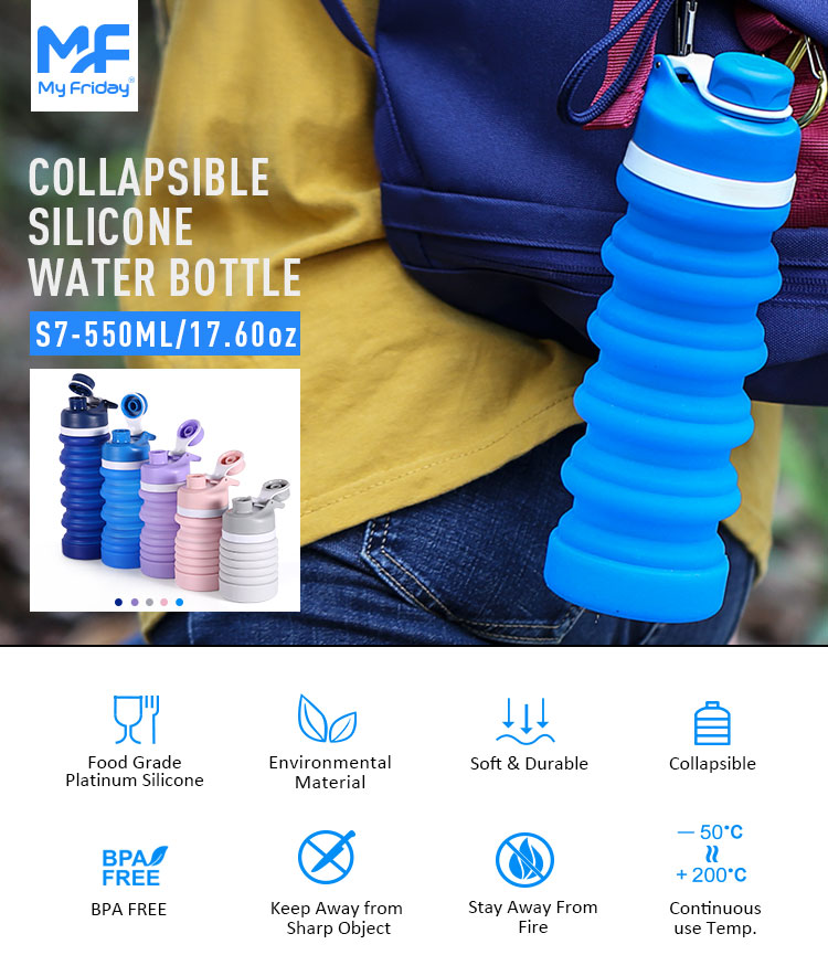 Silicone Collapsible Water Bottle BPA Free Silicone Collapsible Water Bottle BPA Free