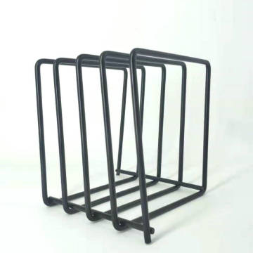 Black electroplated wrought iron vinyl disc rack record rack simple European and American file book CD storage rack finishing
