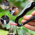 5 In 1 Multifunctional Outdoor Hiking Survival Rock Climbing Gear Carabiner Tool Carabiner Hook Gear Screwdriver Opener