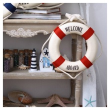 Welcome Aboard Foam Nautical Life Lifebuoy Ring Boat Wall Hanging Home Decoration