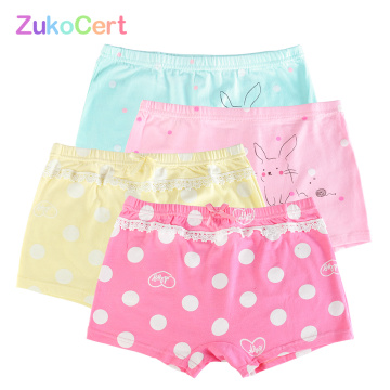 2 Pcs/lot Soft Organic Cotton Children's Panties Teenager Kwaii Girls Shorts Panties Baby Kids Boxers for Girl Underwear 4-14y