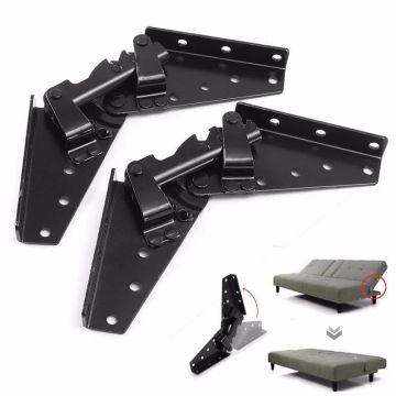 metal Steel Black Sofa Bed Bedding Furniture Adjustable 3-Position Angle Mechanism Hinge Hardware