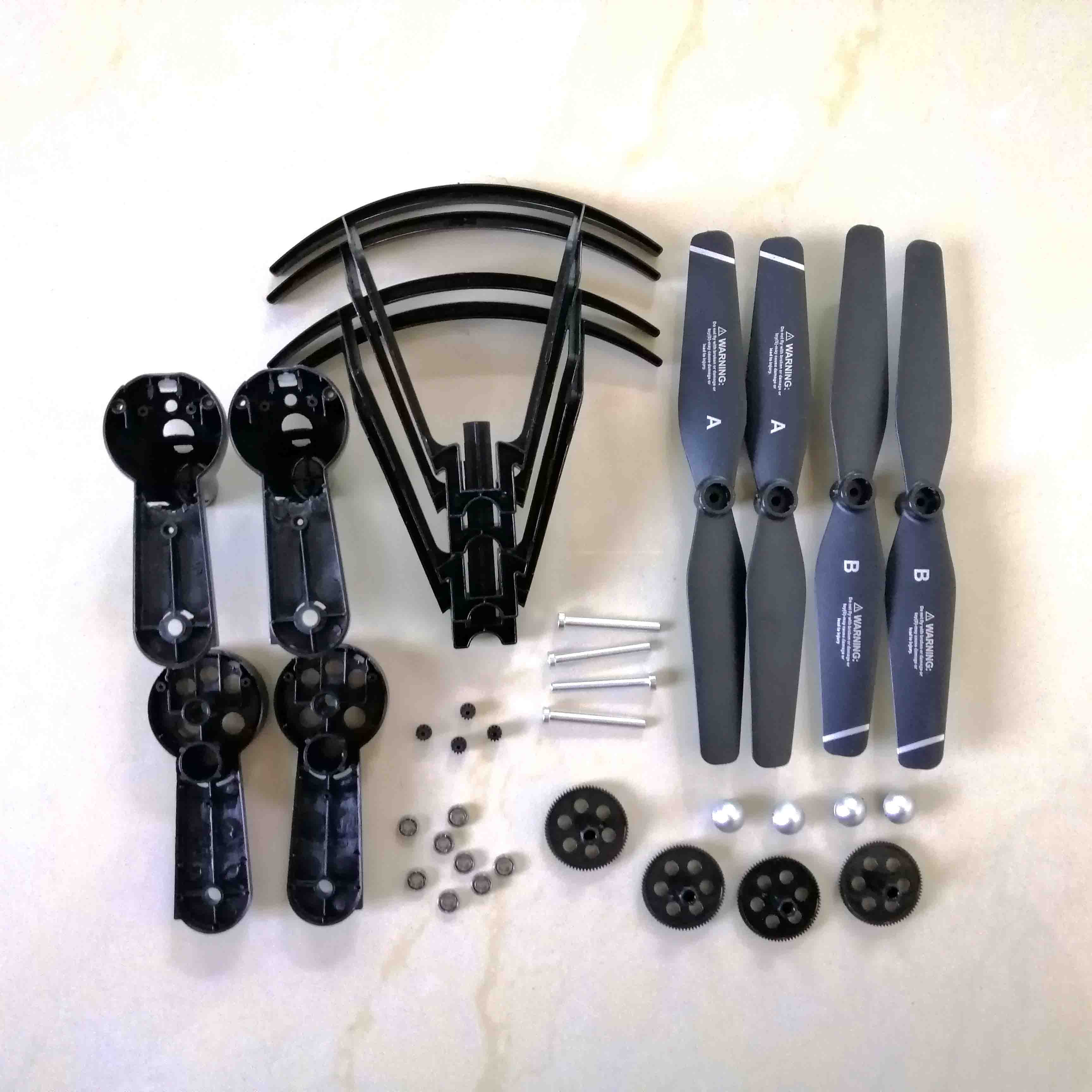 S167 GPS Drone S166GPS S167 RC Quadcopter Spare Parts Arm Aluminum Shaft Gear Propeller Upgrade bearing Crash Pack Set