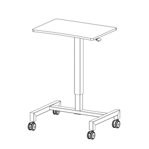 Office Furniture Pneumatic Height Adjustable Standing Desk