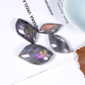 1PC Natural Leaf Shape Labrodite Crystal Purple Shine Moonstone Polished Gemstone Healthy Quartz for making Necklace