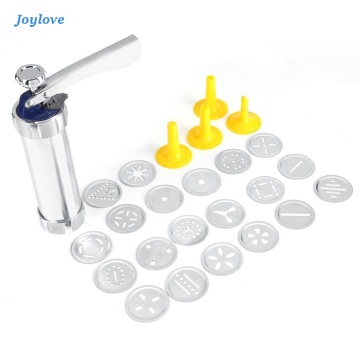 JOYLOVE Cookies Mold Gun Kit Cookie Maker Extruder Pump Press Biscuit Making Machine 20 Molds 4 Nozzles Stencil Cake Decorating