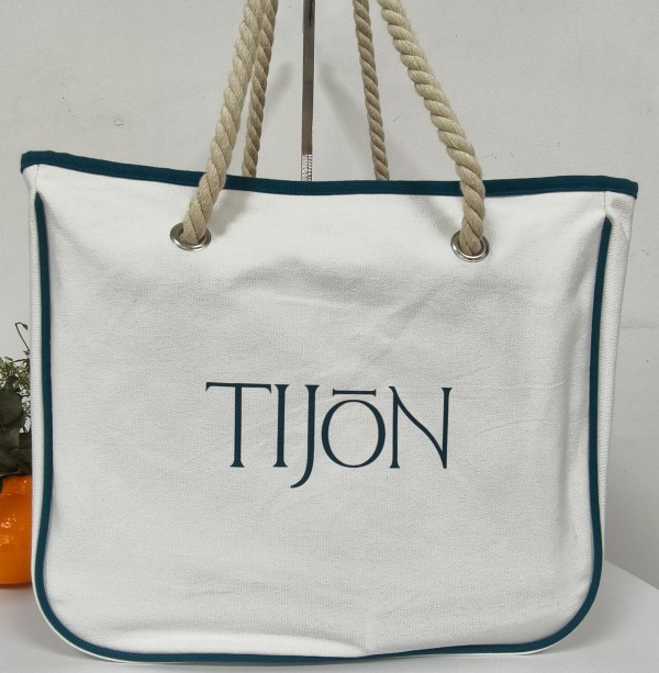 Simple fashion hemp rope canvas tote bag