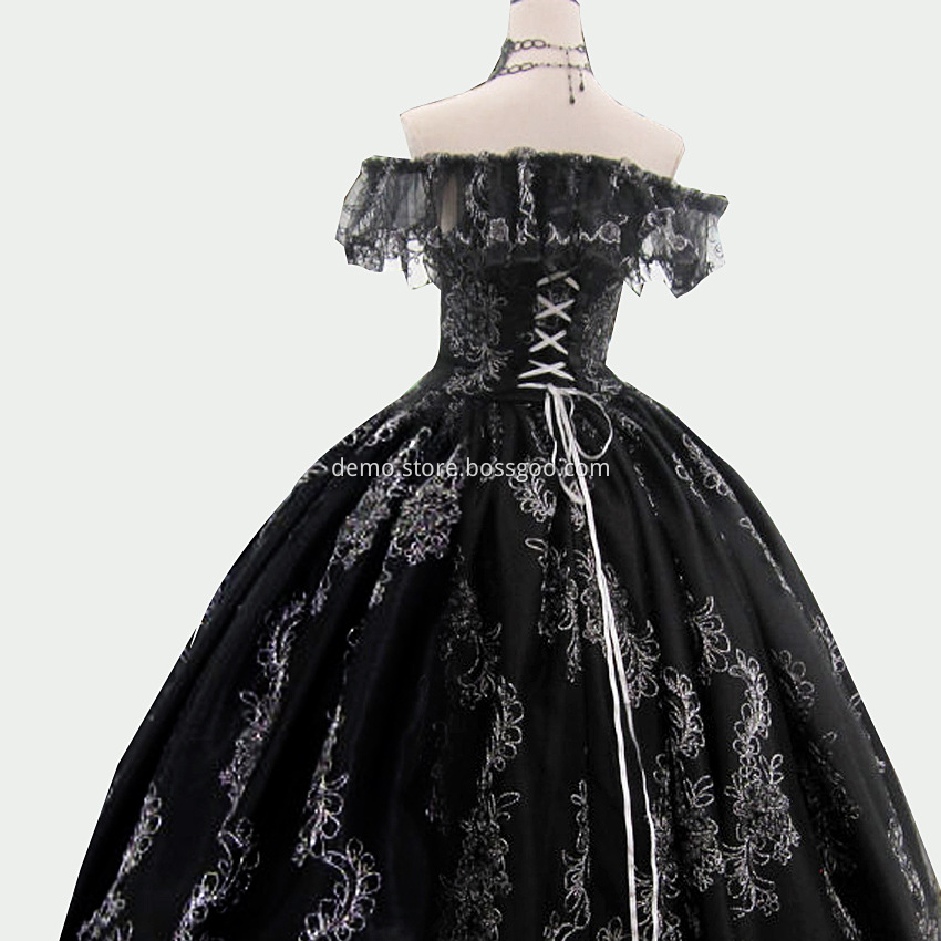 Black Wedding Dress For Sale Png