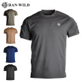 3XL Large Size Mens Outdoor Sport Quick Dry T-shirt Summer Climbing Training Thin Lapel O-neck Military Uniform Tactical T Shirt