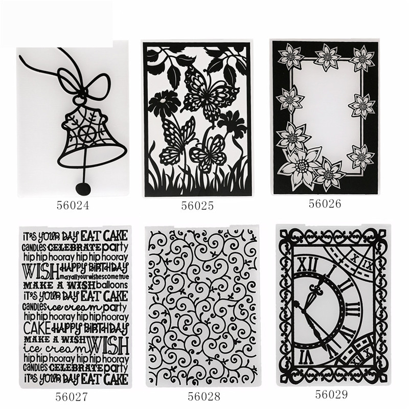 New Plastic Embossing Folder For Scrapbooking Photo Album Gift Card Making Tools Embossing Template Paper Crafts Decor Oct19