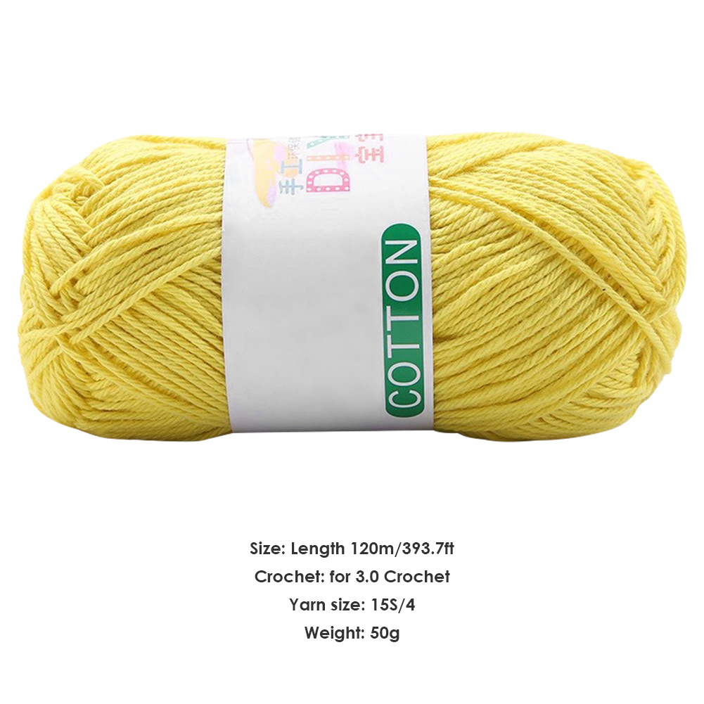 50g Comfortable Knitting Yarn Scarf Hat Crochet Pure Color Baby Milk Cotton Yarn for Household Knitting Making Supply