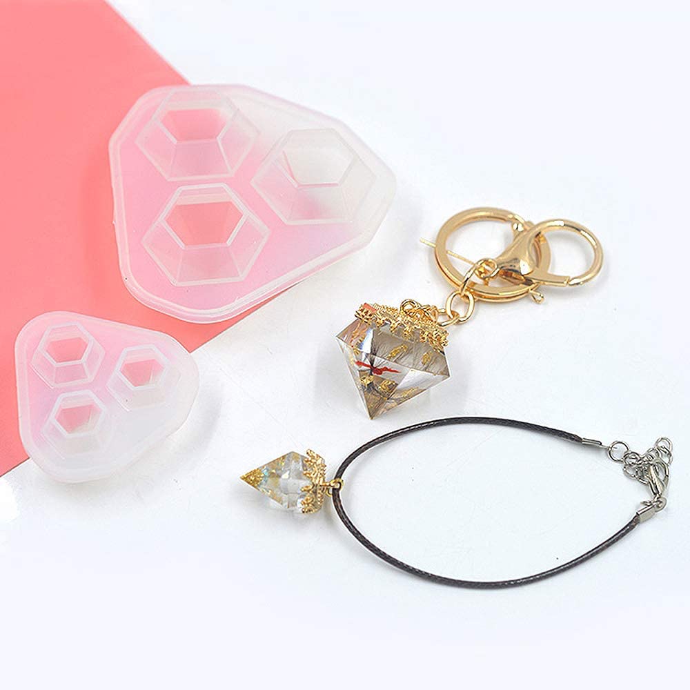 Ocean Diamond Shape DIY Silicone Mold Jewelry Pendant Necklace Resin Beading Casting Mould for Craft Making