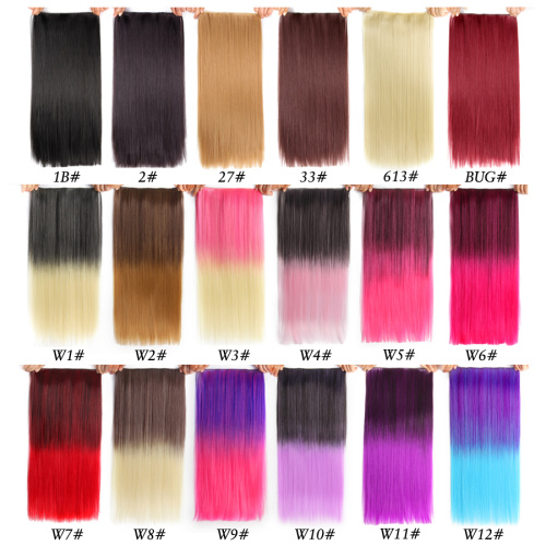 Alileader High Quality Ombre Color Hair 26 Colors Long Soft 5 Clips Clip In Hair Extension Synthetic For Women Supplier, Supply Various Alileader High Quality Ombre Color Hair 26 Colors Long Soft 5 Clips Clip In Hair Extension Synthetic For Women of High Quality