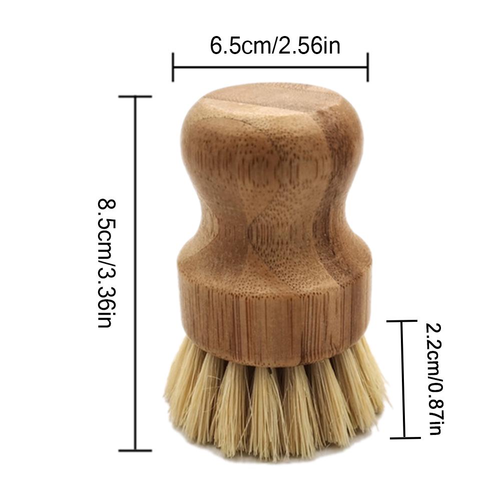 Bamboo Pot Brush Kitchen Pan Dish Bowl Washing Cleaning Brush Household Cleaning Tools Dish Brush Kitchen Supplies