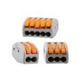 60pcs Reusable Electrical Wire Connectors Kit Spring Lever Nut Terminal Blocks Conductor