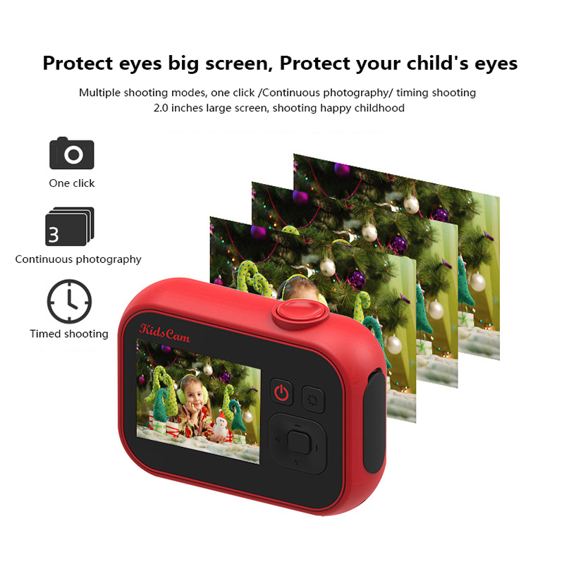 Child Camera HD Digital Camera 2 Inch 4x Zoom 2400W Camera Toys Children Birthday Gift Child Toys Camera Rechargeable