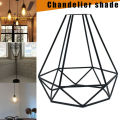 Lampshade Only Retro Edison Metal Wire Cage Shaped Hanging Pendant Light Shade Chandelier Lamp Cover Shade Without Bulb