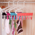 Multifunctional Travel Cloth Hanger Drying Rack Foldable 6 Clip Hanger Towel Socks Hanger Clip Travel Accessories