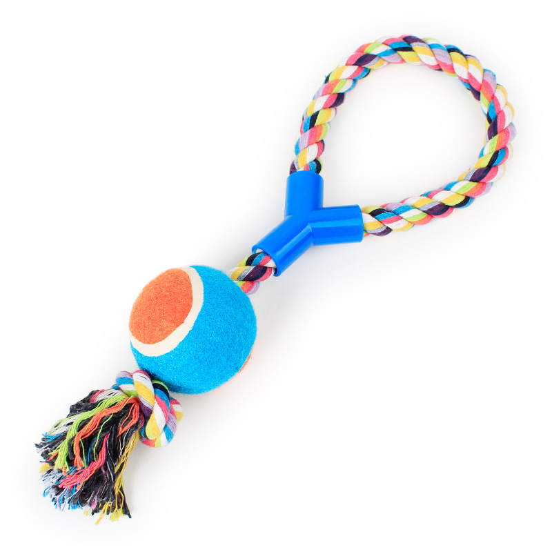 New Dog Toys Cotton Rope Ball Pet Dog Training Toys Durable Small Big Dog Tennis Chew Toy Pet Products Pet Teething Ball