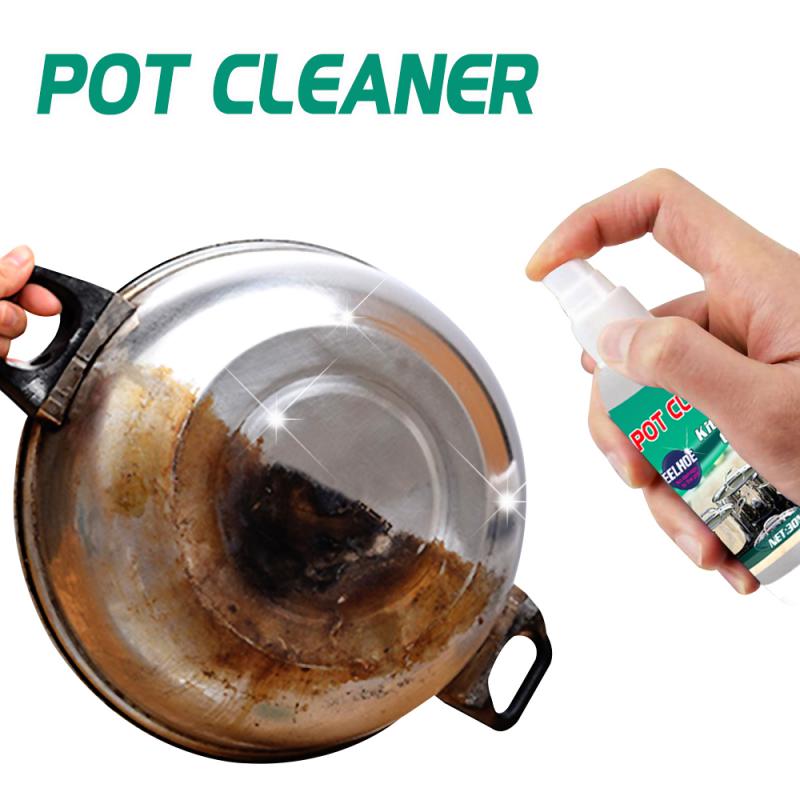 30ml Kitchen Pot Cleaner Dirt Removed Charred Stainless Steel Wok Pot Stains Cleanning Detergent Rust Remover Kitchen Descaling