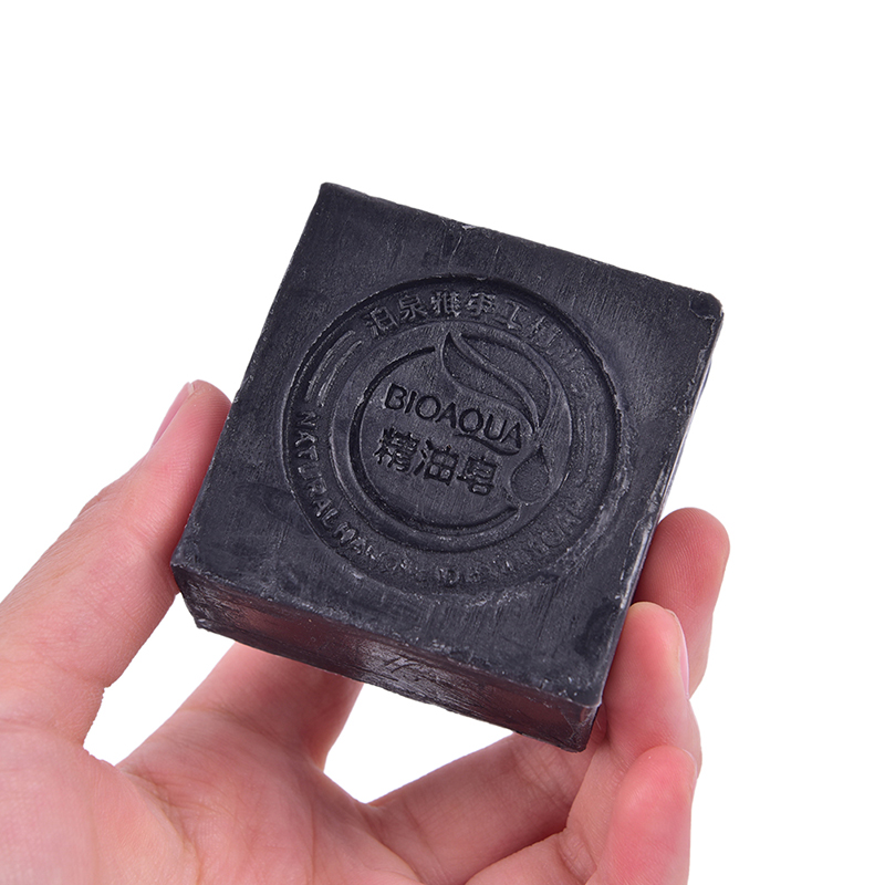 Natural Organic Herbal Essential Black Bamboo Oil Soap Whitening Handmade Soap Skin Remove Acne Deep Cleansing Face Hair Care