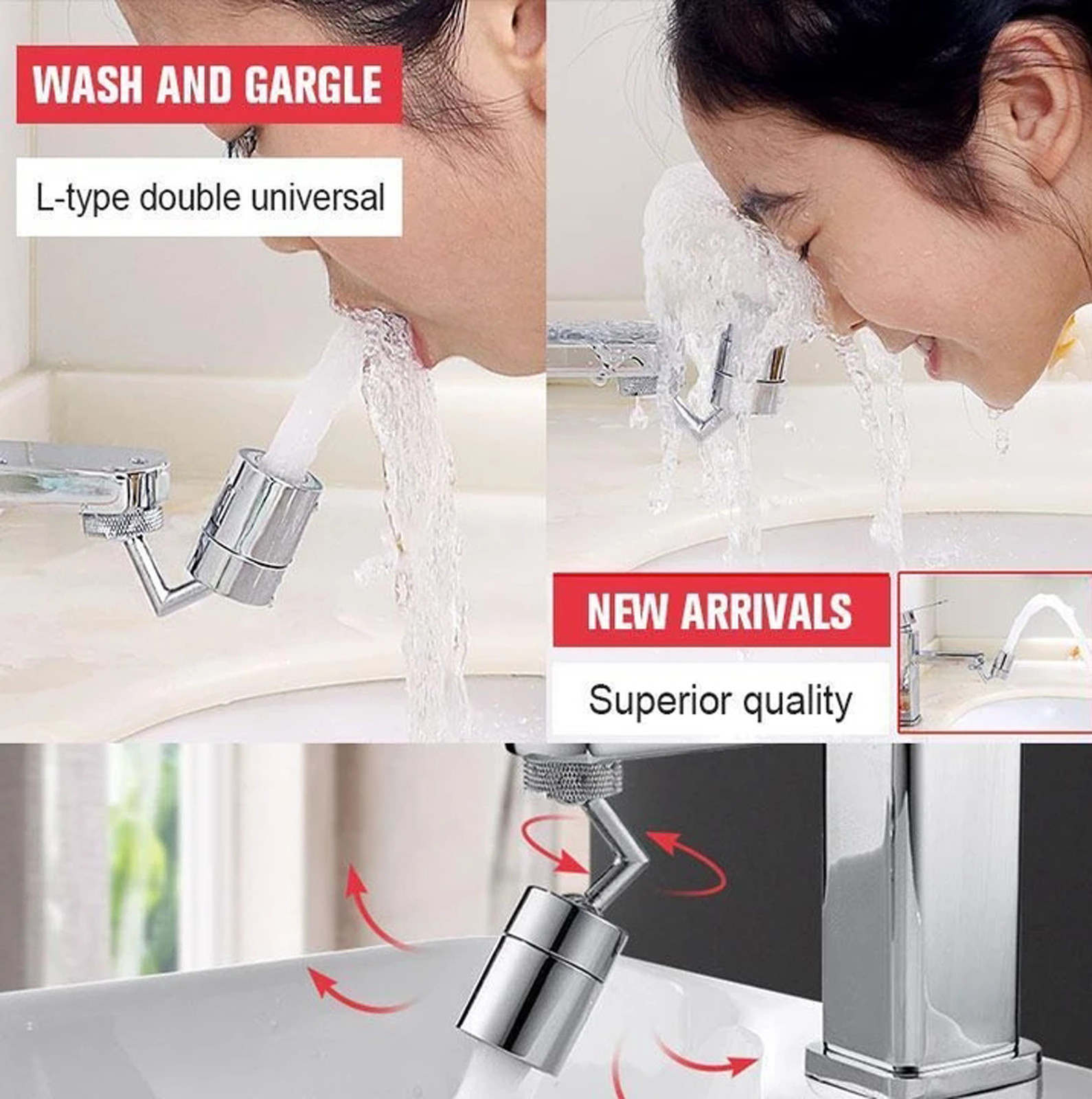 Universal Splash Filter Faucet Bathroom Faucet Replacement Filter Faucet Bibcocks Kitchen Bathroom Tool Tap for Water Filter