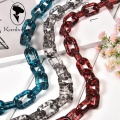 1.0 Meter 40*25mm Acrylic Necklace Strands Parts Linked Bag Chains Women Jewelry DIY Accessories Glasses Chains Components N011